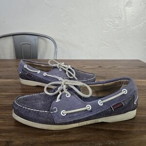 Sebago Docksides Women's 7.5 Purple And White Leather